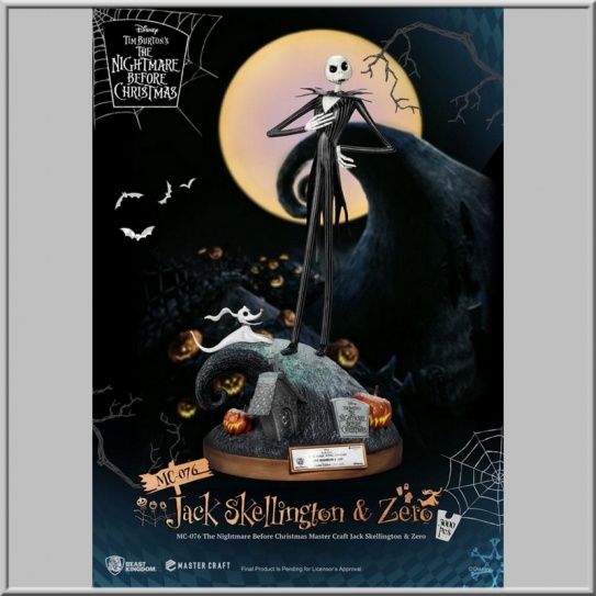 Figurine Jack Skellington And Zero With Three / L'Etrange Noel De