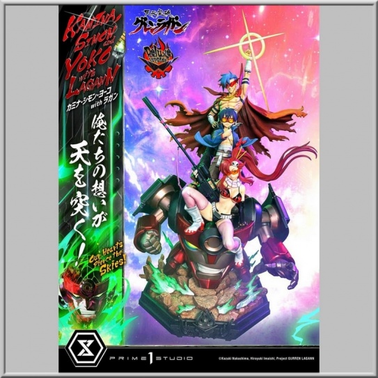 Prime 1 Studio Kamina, Simon & Yoko with Lagann Deluxe Version - Gurren Lagann