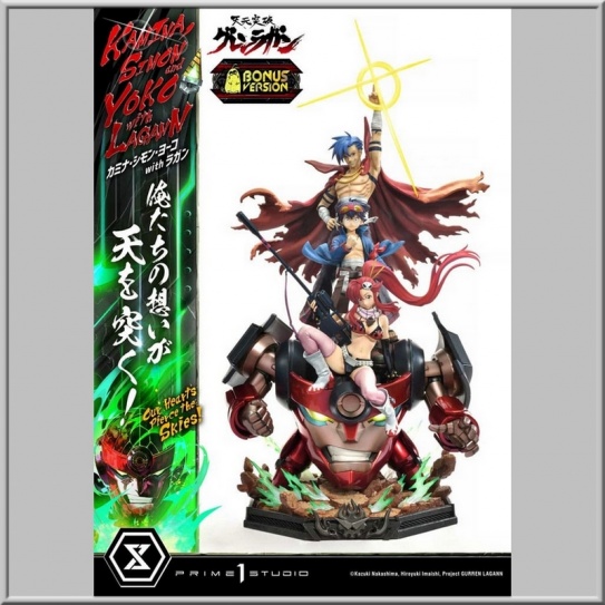 Prime 1 Studio Kamina, Simon & Yoko with Lagann Deluxe Bonus Version - Gurren Lagann