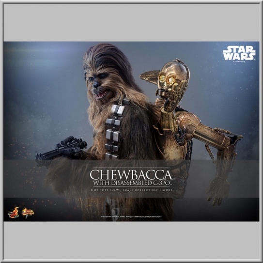 Hot Toys Chewbacca with Disassembled C-3PO - Star Wars Episode V