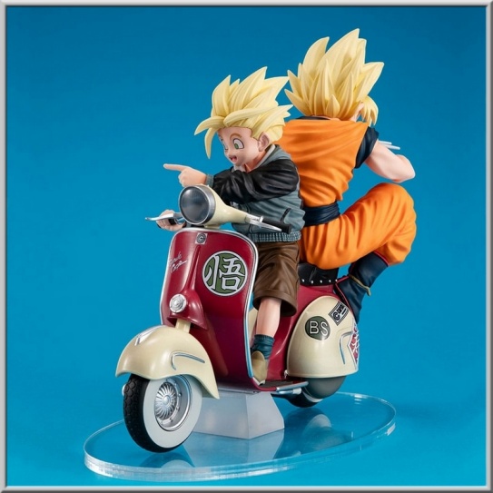 Son Goku & Son Gohan & Motorbike - Dragon Ball Z (Megahouse)