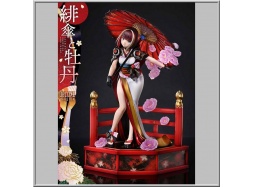 Prime 1 Studio Scarlet Umbrella And Peony Deluxe Version - Original Illustration by Fuzichoco