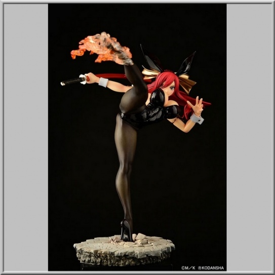 Erza Scarlet High Kick Black Bunny Ver. - Fairy Tail (Orca Toys)