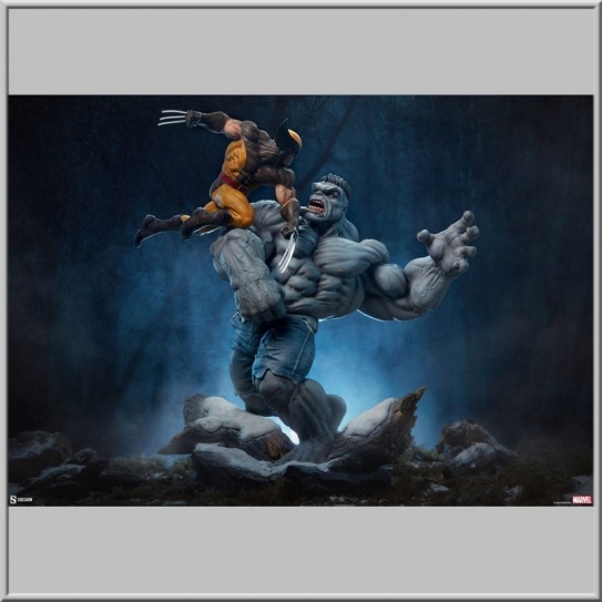 Sideshow Grey Hulk vs Wolverine - Marvel